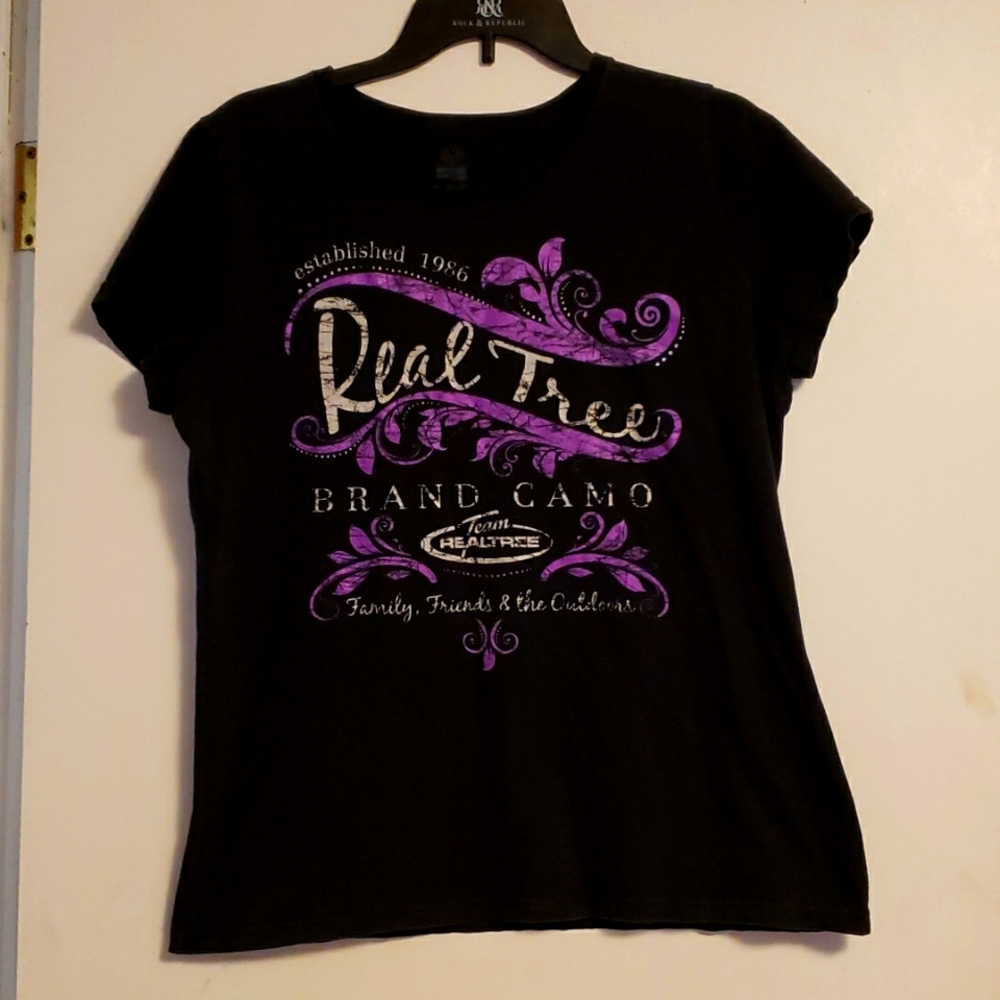 Black Real Tree T-shirt